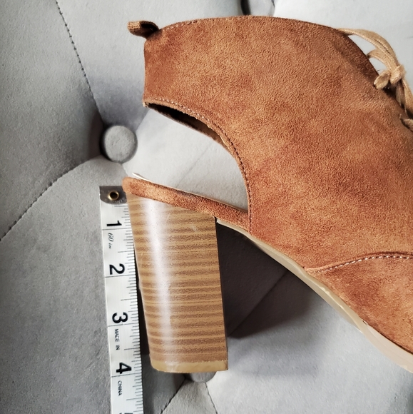 COPY - Brown suede lace up ankle booties - Picture 16 of 16